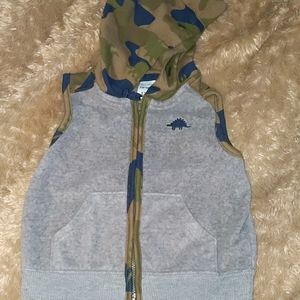 Sold Vest, 12 mo camo and grey